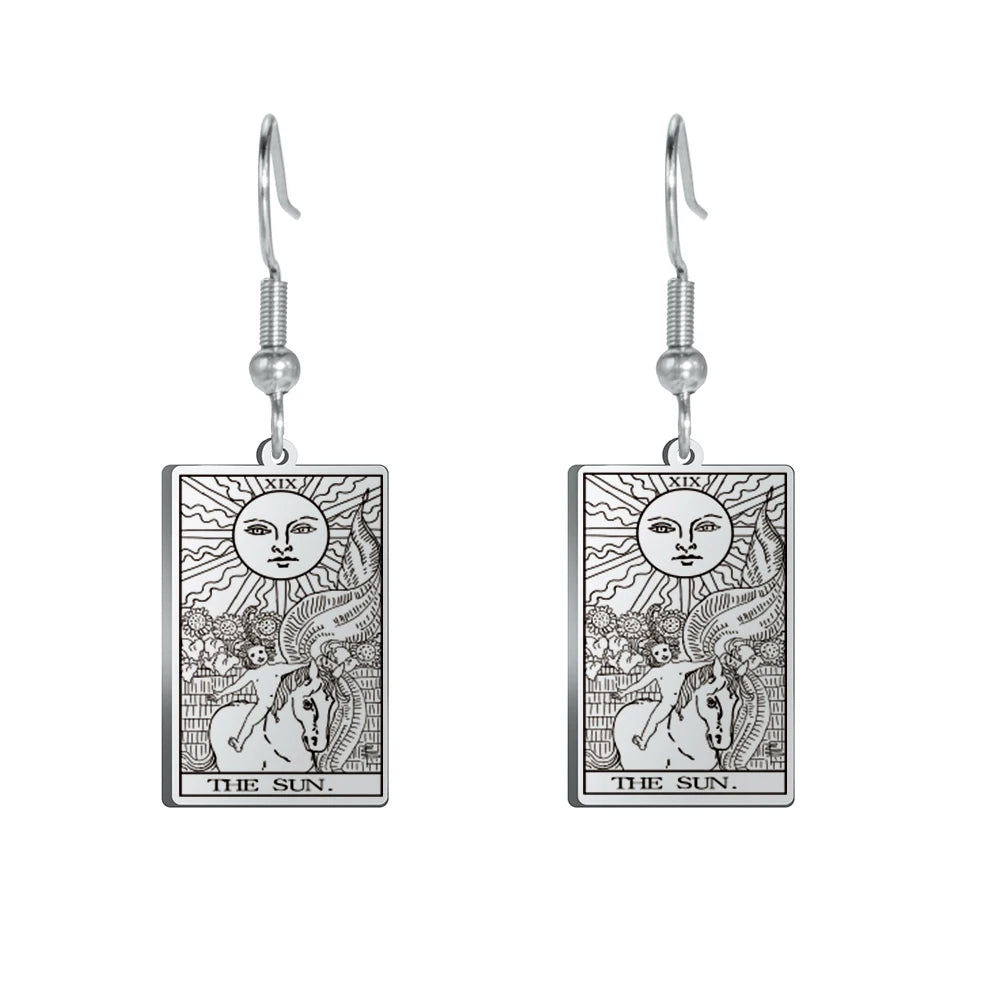 Boucles d'oreilles carte de tarot