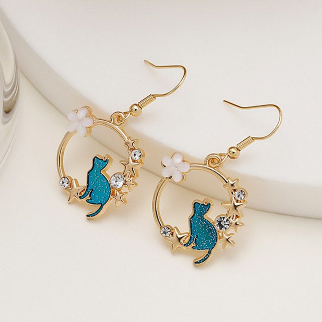 Boucles d'Oreilles Chat Mignon