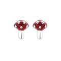 Boucles d'Oreilles Clou Champignon argent