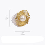 Boucles d'Oreilles Clou de Style avec Perle