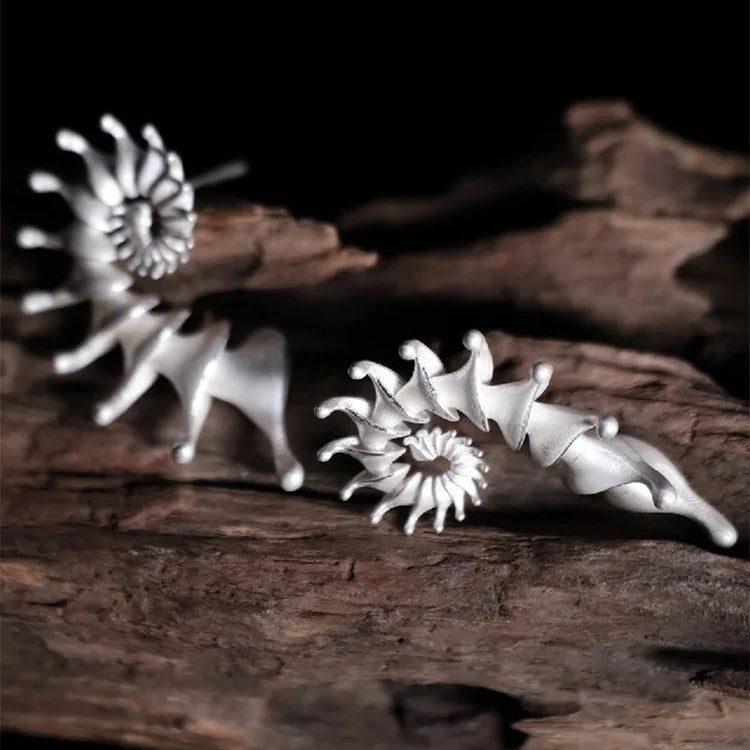 Boucles d'Oreilles Clou Design Coquillage