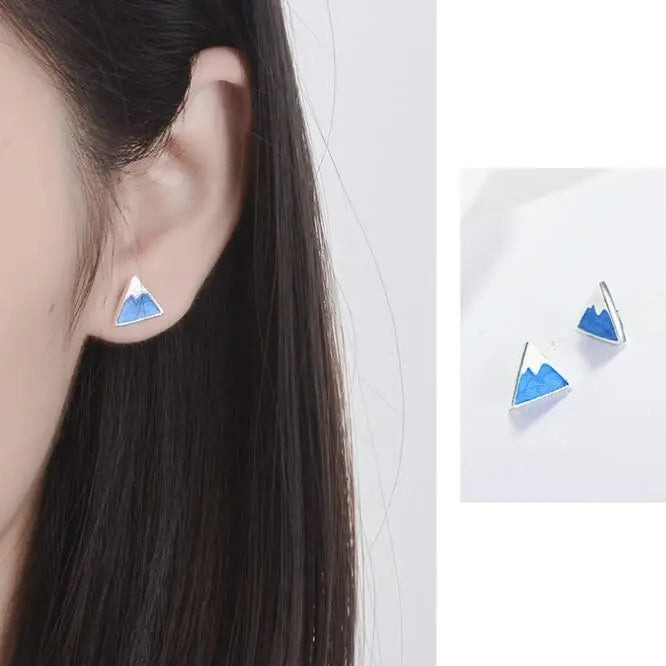Boucles d'Oreilles Clou en Triangle Iceberg