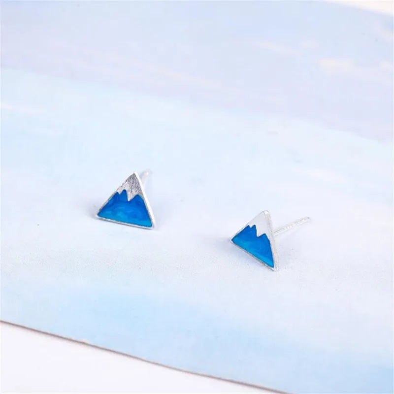 Boucles d'Oreilles Clou en Triangle Iceberg