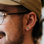 Boucles d'Oreilles Clou Etoile avec Zircon