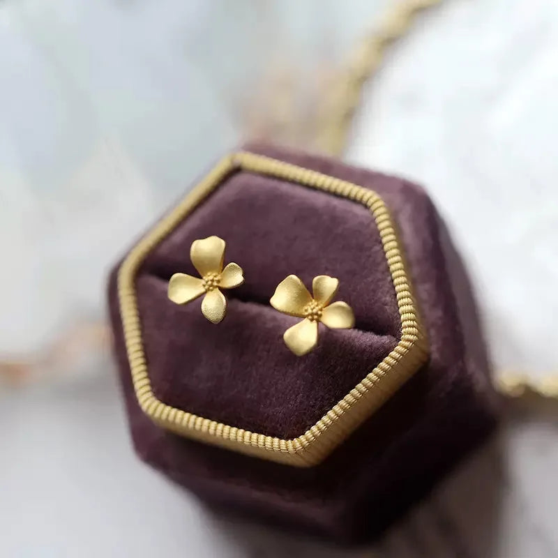 Boucles d'Oreilles Clou Fleur élégantes