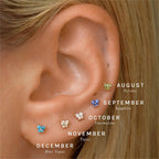 Boucles d'Oreilles Clou Pierre de Naissance