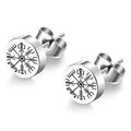 Boucles d'Oreilles Clou Viking Vegvisir