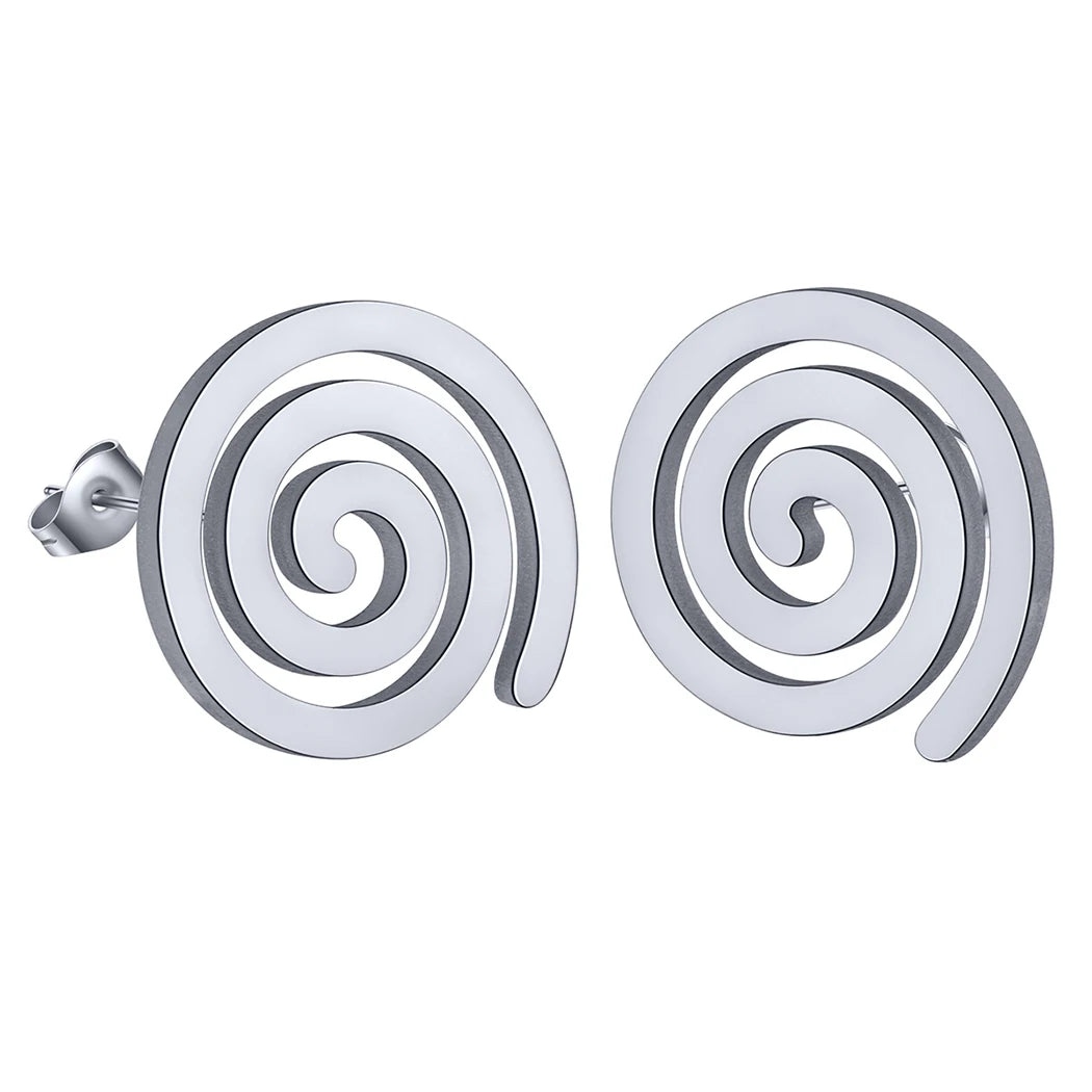 Ohrstecker Spirale Silber