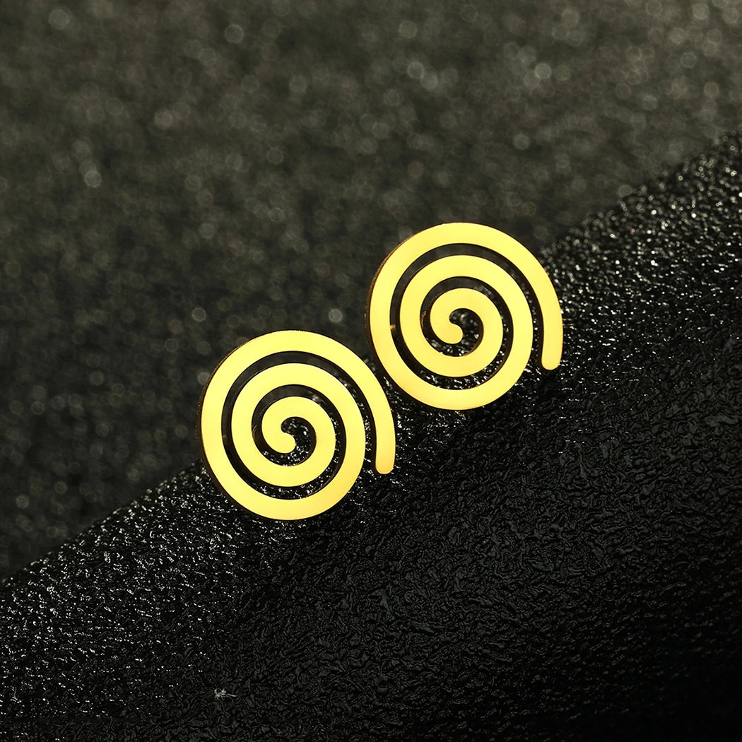 Ohrstecker Spirale Gold