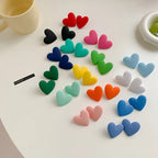 Velvet heart earrings