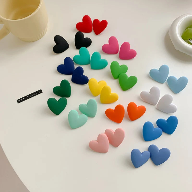 Velvet heart earrings