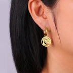 Pendientes de aro colgantes Árbol de la Vida oro