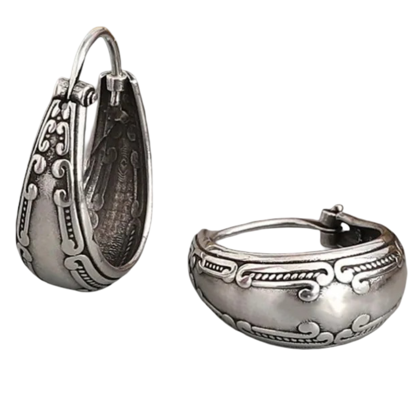 Brincos de Argola Étnicos Vintage 