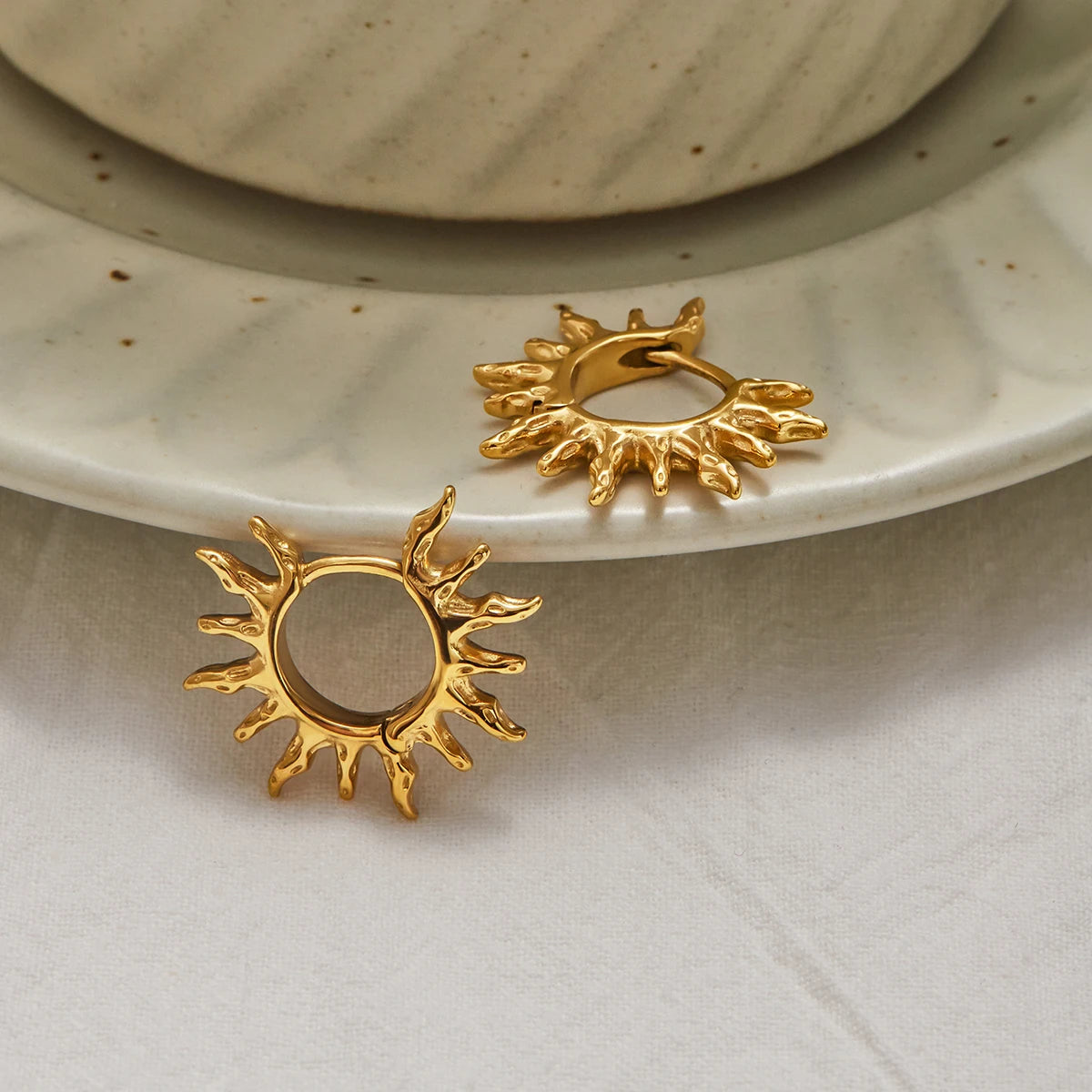 Boucles d'Oreilles Créoles Soleil