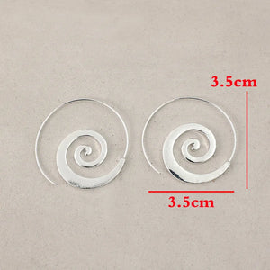 Boucles d'Oreilles Créoles Spirale