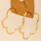 Orecchini Cerchio Trifoglio a 5 foglie