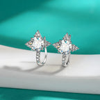 Boucles d’oreilles Étreinte d’Étoiles Filantes Moissanite