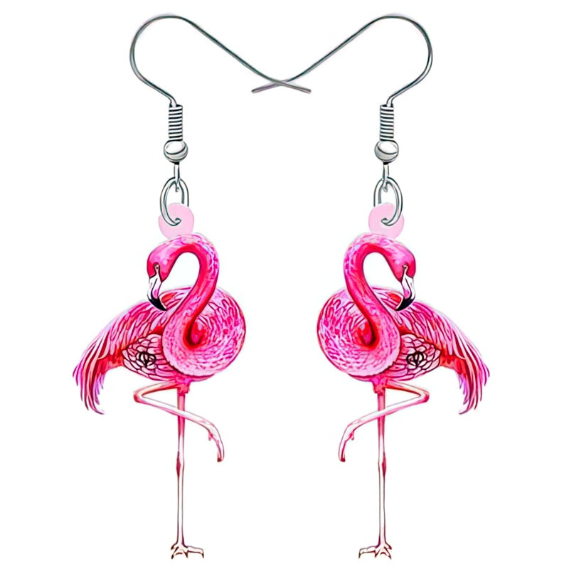 Boucles D'Oreilles Flamants Roses