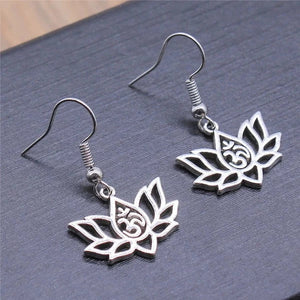 Boucles d'Oreilles Fleur de Lotus Bouddhisme