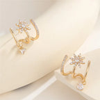 Boucles d'oreilles griffes scintillantes pour femme