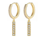 Brincos de argola com inicial feminina i