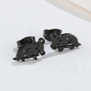 Boucles D'Oreilles Koala Mignonnes Noir