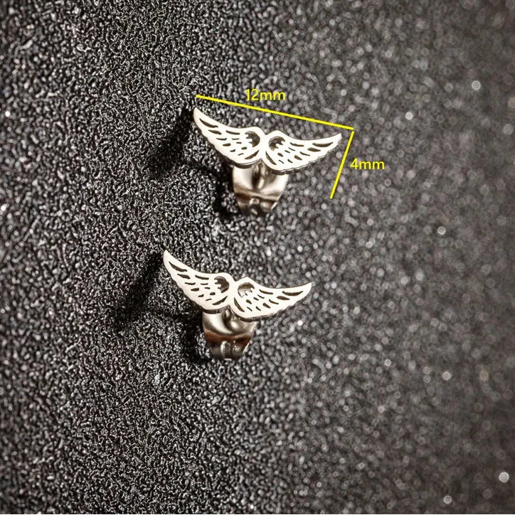 Boucles d'oreilles minimalistes ailes d'ange 