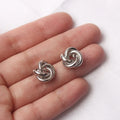 Boucles d'oreilles noeud torsadé argent