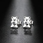 Boucles D'Oreilles Ours Mignonnes Argent