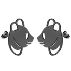 Boucles D'Oreilles Panda Discret Noir