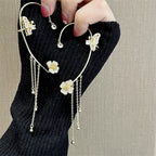 Boucles d'oreilles papillon et zircons