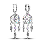Boucles d'Oreilles Pendantes Attrape-Rêve avec Zircon