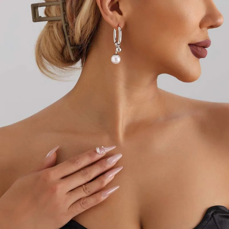 Jiamiaoi Orecchini Pendenti In Argento 925 Con Perle Naturali Qualità AAAA – Gioielli Eleganti Per Donna E Ragazza