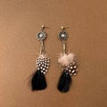 Boucles d'Oreilles Pendantes Bohêmes Plumes 1