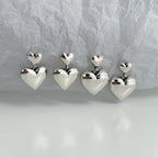 Hängende Ohrringe Herz Stecker Damen