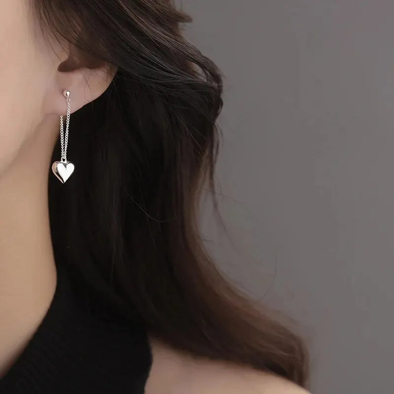 Boucles d'Oreilles Pendantes Coeur