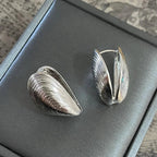 Hängende Ohrringe Muscheln Silber
