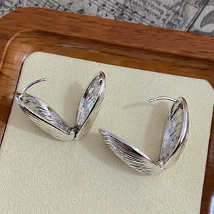 Boucles d'Oreilles Pendantes Coquillages Moules argent