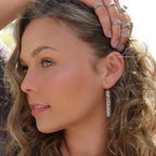 Etninio stiliaus vintažiniai kabančių auskarų lankeliai