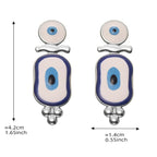 Boucles d'Oreilles Pendantes Ethniques Oeil Bleu