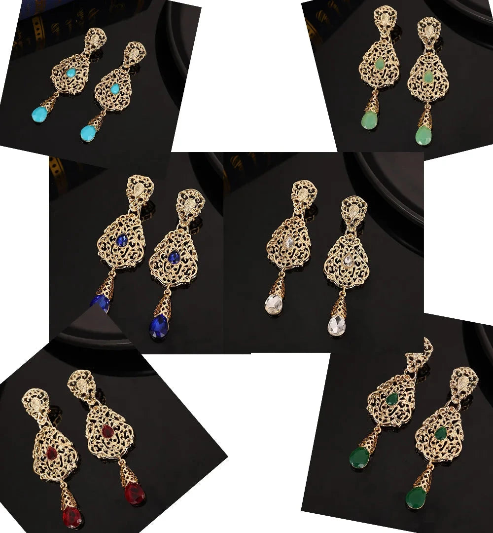 Boucles d'Oreilles Pendantes Ethniques Orientales