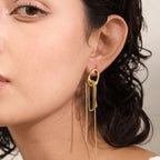 Boucles d'Oreilles Pendantes Goutte d'Eau pour Femme or