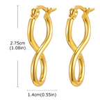 Boucles d'oreilles pendantes symbole infini géométrique 