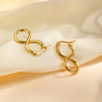 Boucles d'oreilles pendantes symbole infini géométrique 