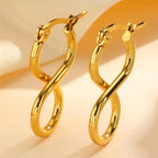 Boucles d'oreilles pendantes symbole infini géométrique 