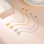 Orecchini pendenti lunghi con la <span data-glossary-id="etoile-de-david">stella di David</span> simbolo ebraico oro e argento
