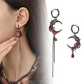 Boucles d'Oreilles Pendantes Lune Femme