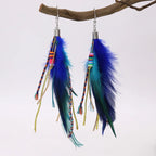 Boucles d'Oreilles Pendantes Plume 1
