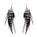 Boucles d'Oreilles Pendantes Plumes de Faisan