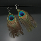 Boucles d'Oreilles Pendantes Plumes de Pan
